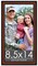Photo Size Simple Brown Picture Frame - UV Acrylic, Foam Board Backing, Hanging Hardware